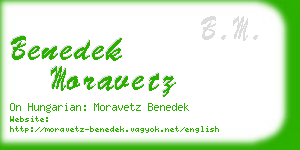 benedek moravetz business card